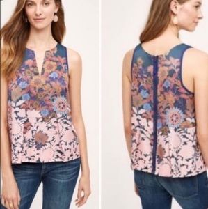 EUC Anthro HD in Paris “Elsie” Floral Peplum Top - US2 / XS